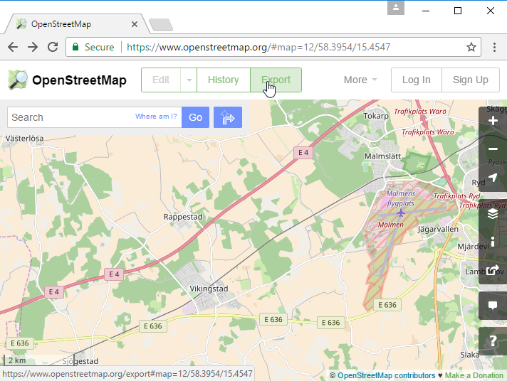 OSM Download instruction guide